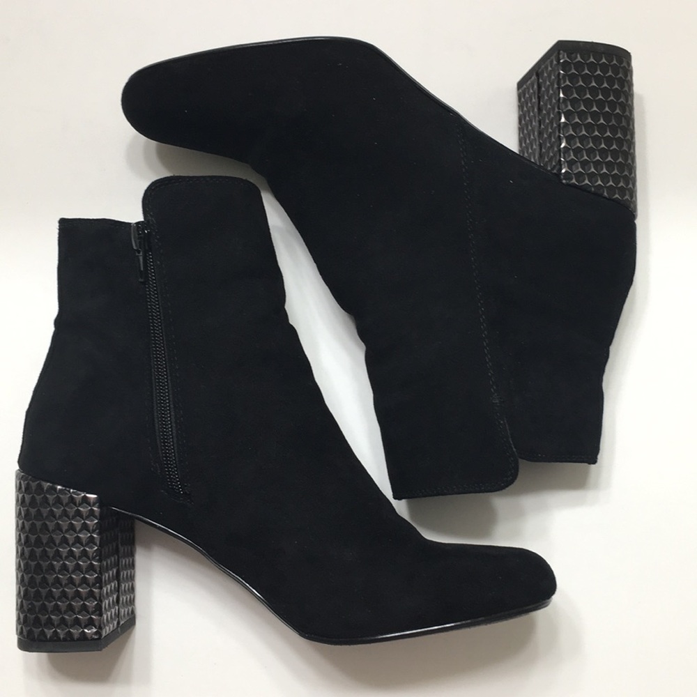 Dolce, Black, Ankle Booties with Chunky Heel, SZ 9
